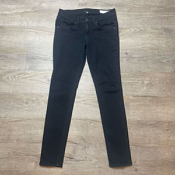 Rag & Bone Jeans Womens Dark Denim Low Rise Skinny Leg Pants Size 28 - Picture 1 of 8
